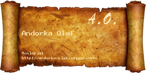 Andorka Olaf névjegykártya